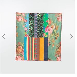 Red Rose Scarf By Piette-Louis Mascia 100% Silk 26"x25"